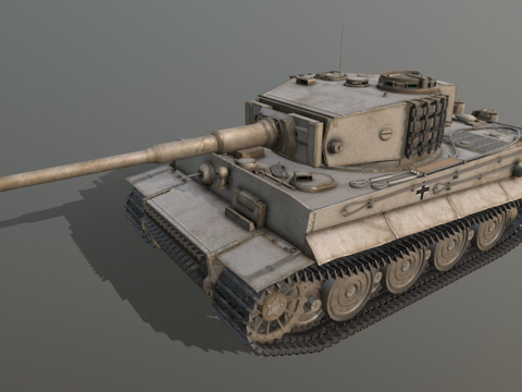  虎式I型坦克3d模型 