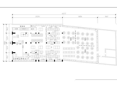 大型生鲜超市 最新平面施工图设计cad施工图