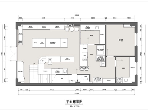 蛋糕面包店  最新平面施工图设计cad施工图