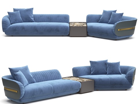  转角沙发3d模型 