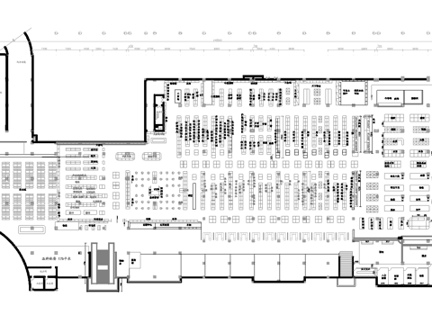大型生鲜超市 最新平面施工图设计cad施工图