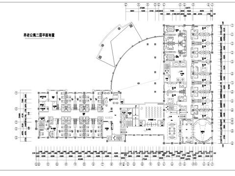 六层养老院 最新平面施工图设计cad施工图