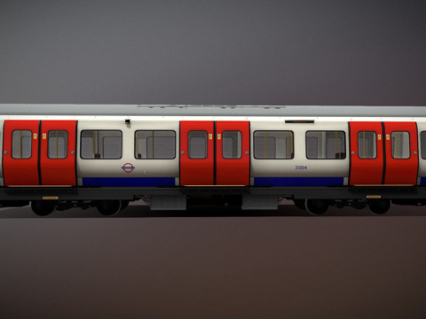  庞巴迪S型列车车厢  伦敦地铁3d模型 