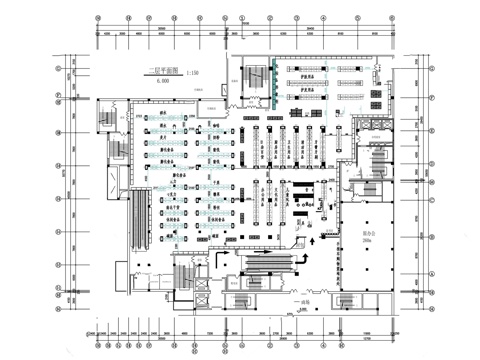 超市 最新平面施工图设计cad施工图