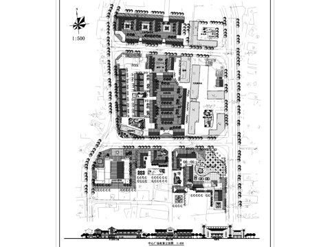 某村镇规划平立面CAD施工图cad施工图