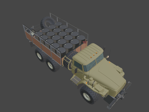  苏联乌拉尔4320 MOD A型3d模型 