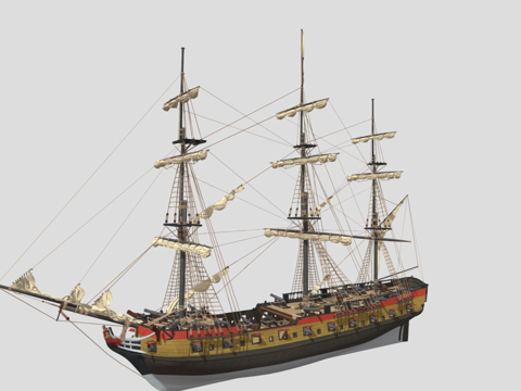  亚历山大级群岛护卫舰3d模型 