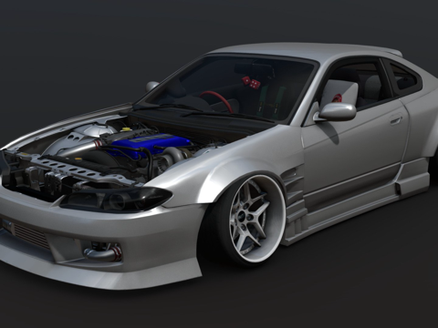  日产S15漂移车3d模型 