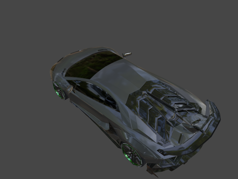  埃文塔多SVJ KATANA  SDC x BLACKDEA3d模型 