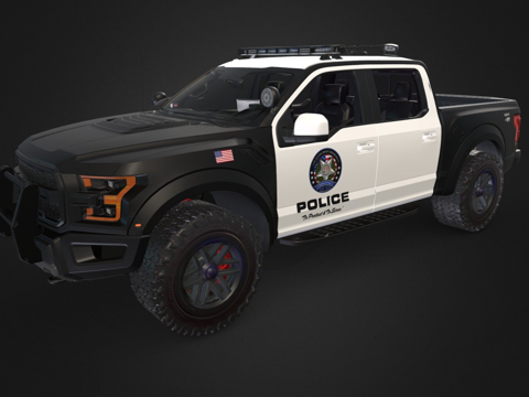  警用福特猛禽3d模型 