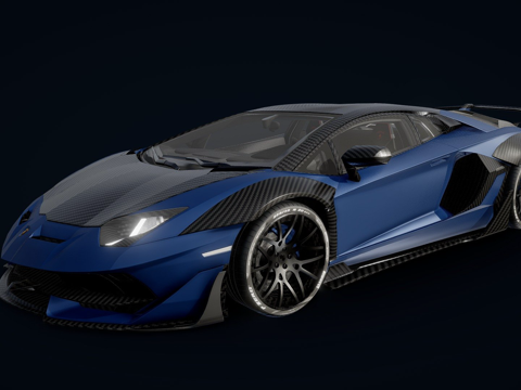  带内饰的兰博基尼埃文塔多3d模型 