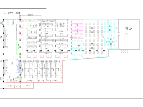 大型超市 最新平面施工图设计cad施工图