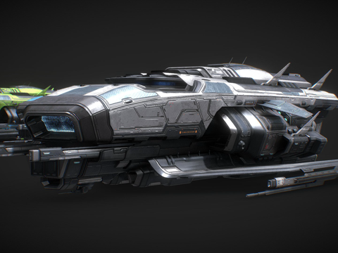 三级战斗机太空船霍德宾3d模型 