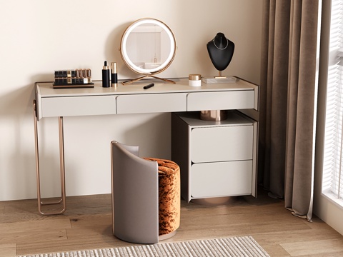 现代梳妆台su模型