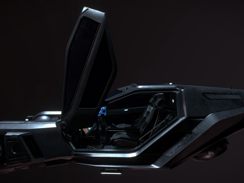  K的银翼杀手旋转车3d模型 