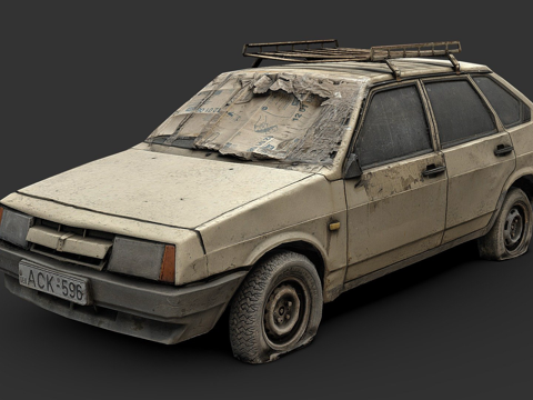  肮脏的拉达车3d模型 