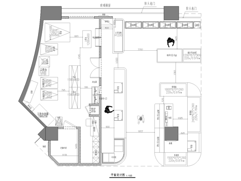 蛋糕面包店  最新全套施工图设计cad施工图