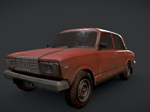  旧车  瓦兹21073d模型 