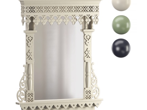  现代装饰镜3d模型 