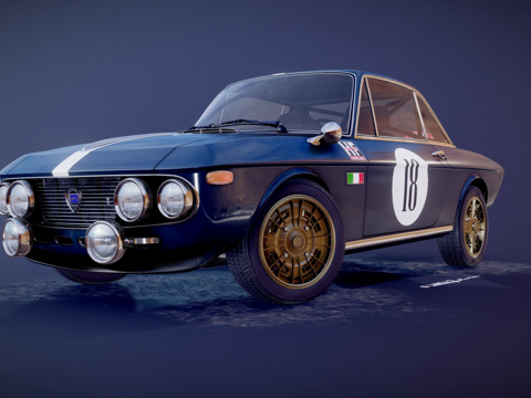  蓝旗亚富尔维亚拉力赛版3d模型 