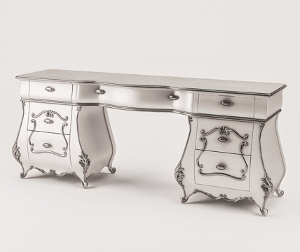  欧式书桌化妆装3d模型 