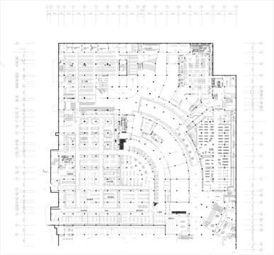  胖东来超市 最新平面施工图设计cad施工图cad施工图 