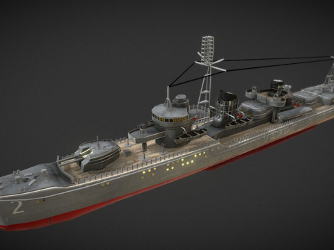  五月雨号驱逐舰3d模型 