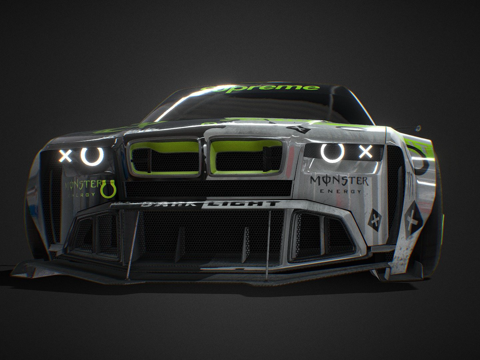  宝马E38赛博车身3d模型 