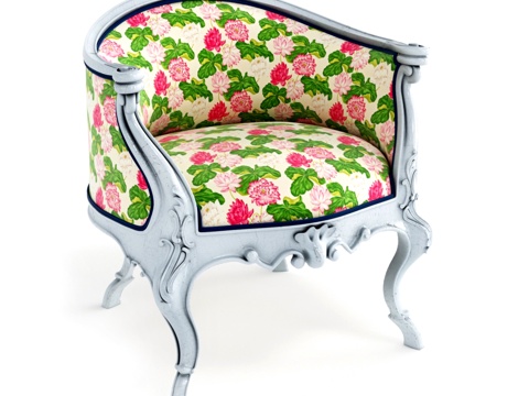  欧式椅子 单椅 休闲椅 单人沙发3d模型 