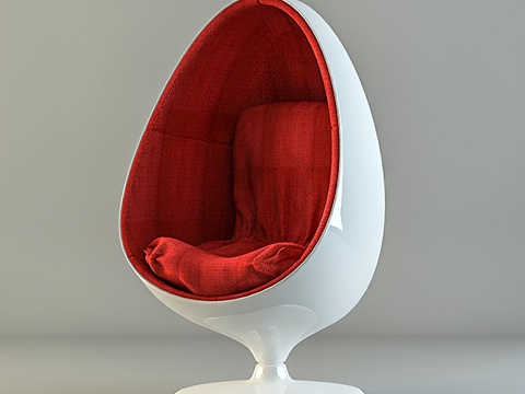  现代鸡蛋形休闲户外椅3d模型 