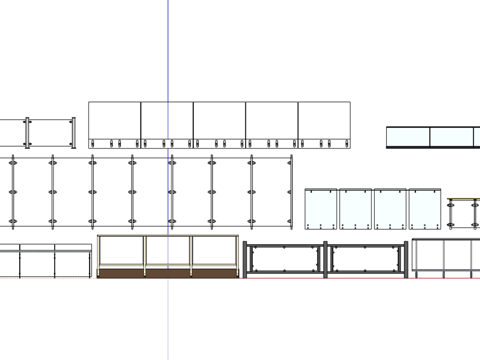  现代金属玻璃栏杆护栏su模型 