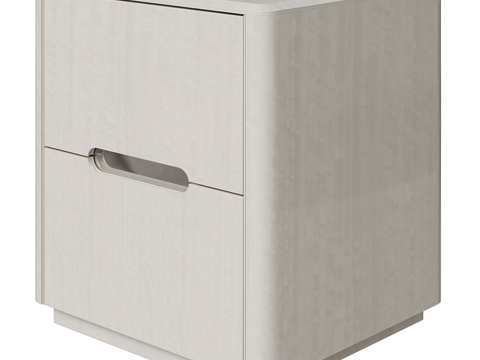  现代简约床头柜 床头柜 简约床头柜 矮柜 装饰柜3d模型 