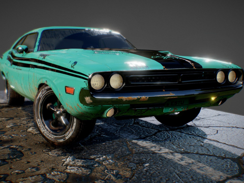  道奇挑战者19713d模型 