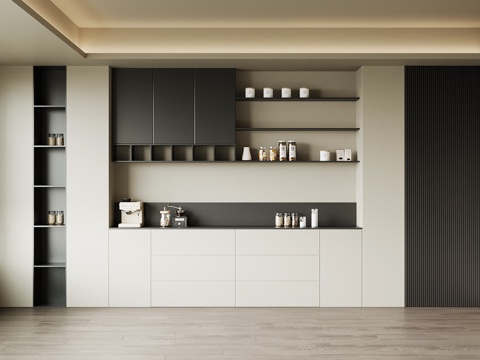 现代餐边柜su模型