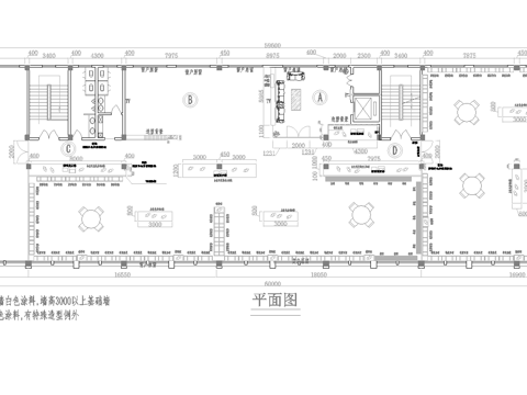 1000平男装女装服装店专卖店 最新全套施工图设计cad施工图