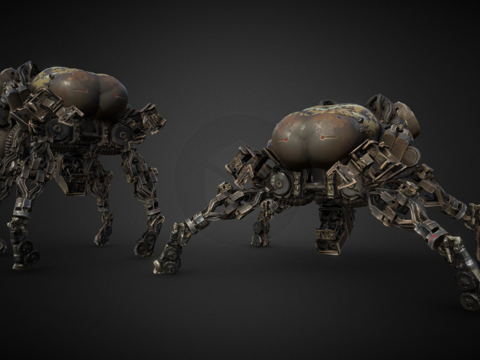  蜘蛛坦克3d模型 