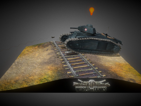  Char B1 Bis场景3d模型 
