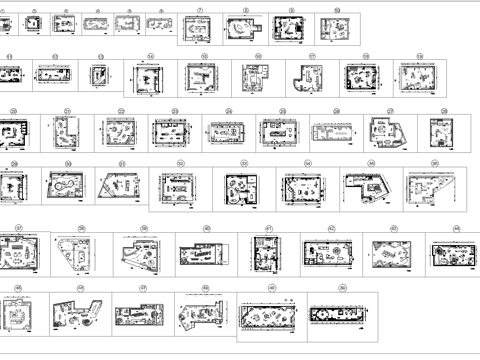 50套男装女装服装店 最新平面施工图设计cad施工图