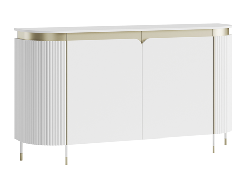  现代简约装饰边柜 边柜 简约边柜 矮柜 黑色柜子3d模型 