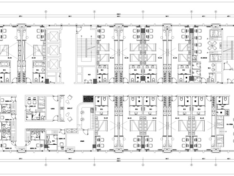 900平电竞酒店 最新平面施工图设计cad施工图