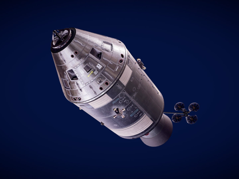  阿波罗指令与服务舱3d模型 