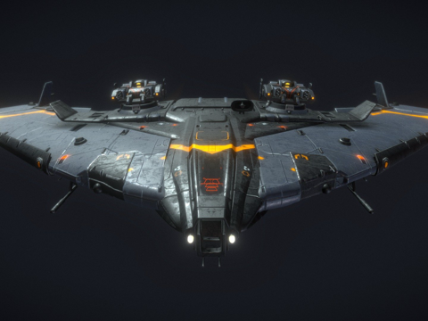  刀形飞船3d模型 