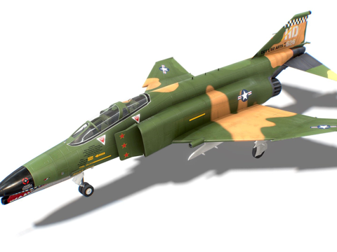  F4鬼怪II喷气式战斗机3d模型 