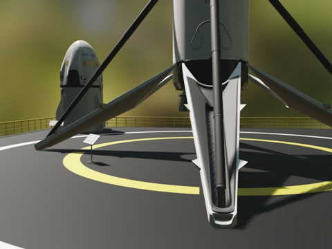  SpaceX猎鹰9号和龙飞船23d模型 