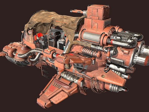  沙地切割者坦克3d模型 