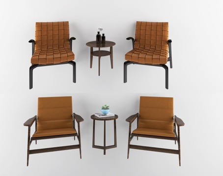  现代休闲椅组合3d模型 