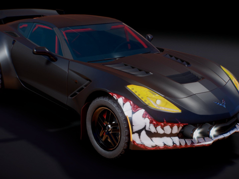  C7科尔维特拉力赛车3d模型 