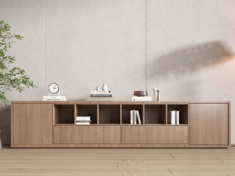  中古风边柜3d模型 