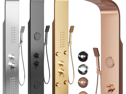  现代花洒3d模型 