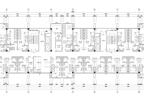 1500平电竞酒店 最新平面施工图设计cad施工图